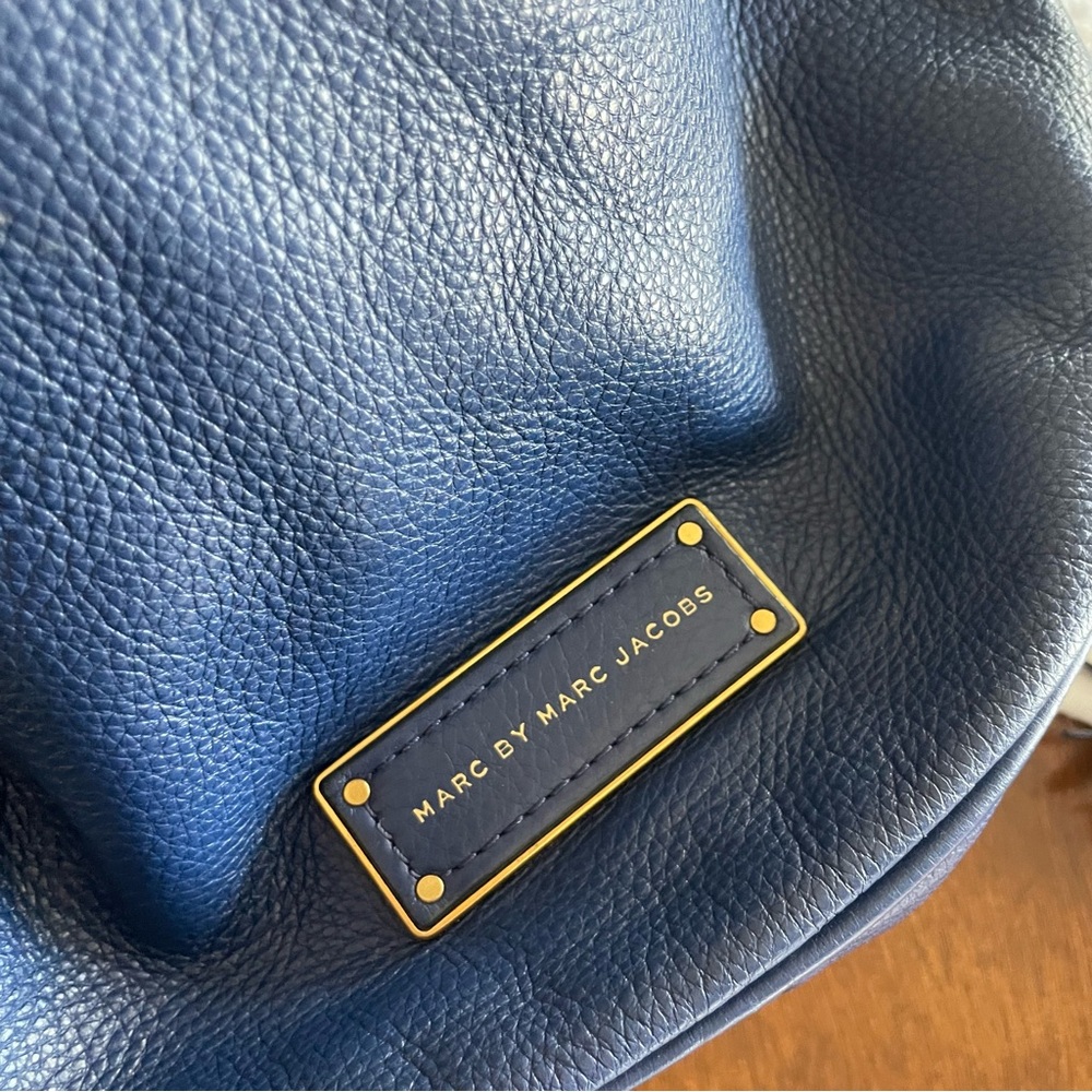 Marc by Marc Jacobs Blue Leather Too Hot To Handle Hobo w/ Dust Bag Please - Picture 6 of 9